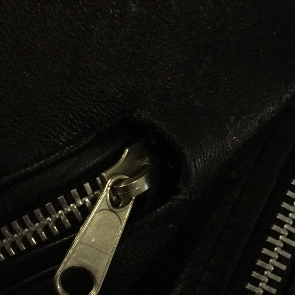 Distressed Leather Jacket - Picture 3 of 3